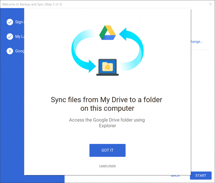Setting up Google Drive Backup & Sync Technology Support Services